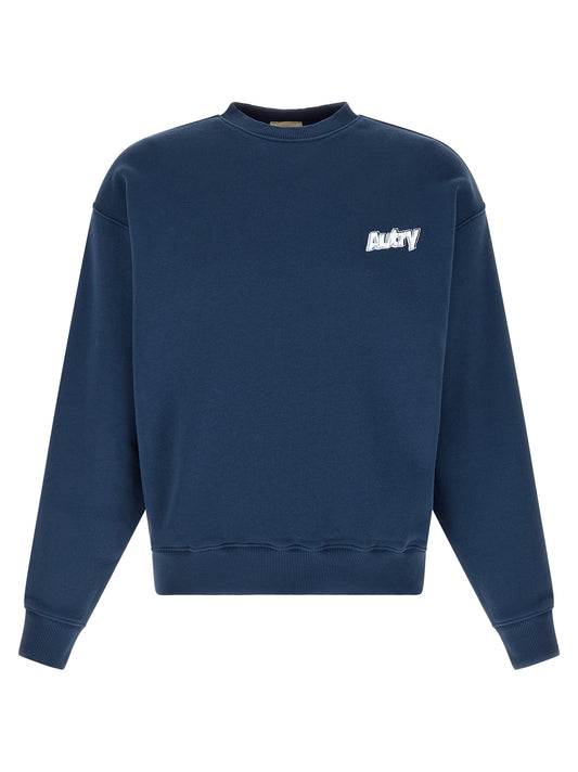Autry Blue Cotton Sweatshirt
