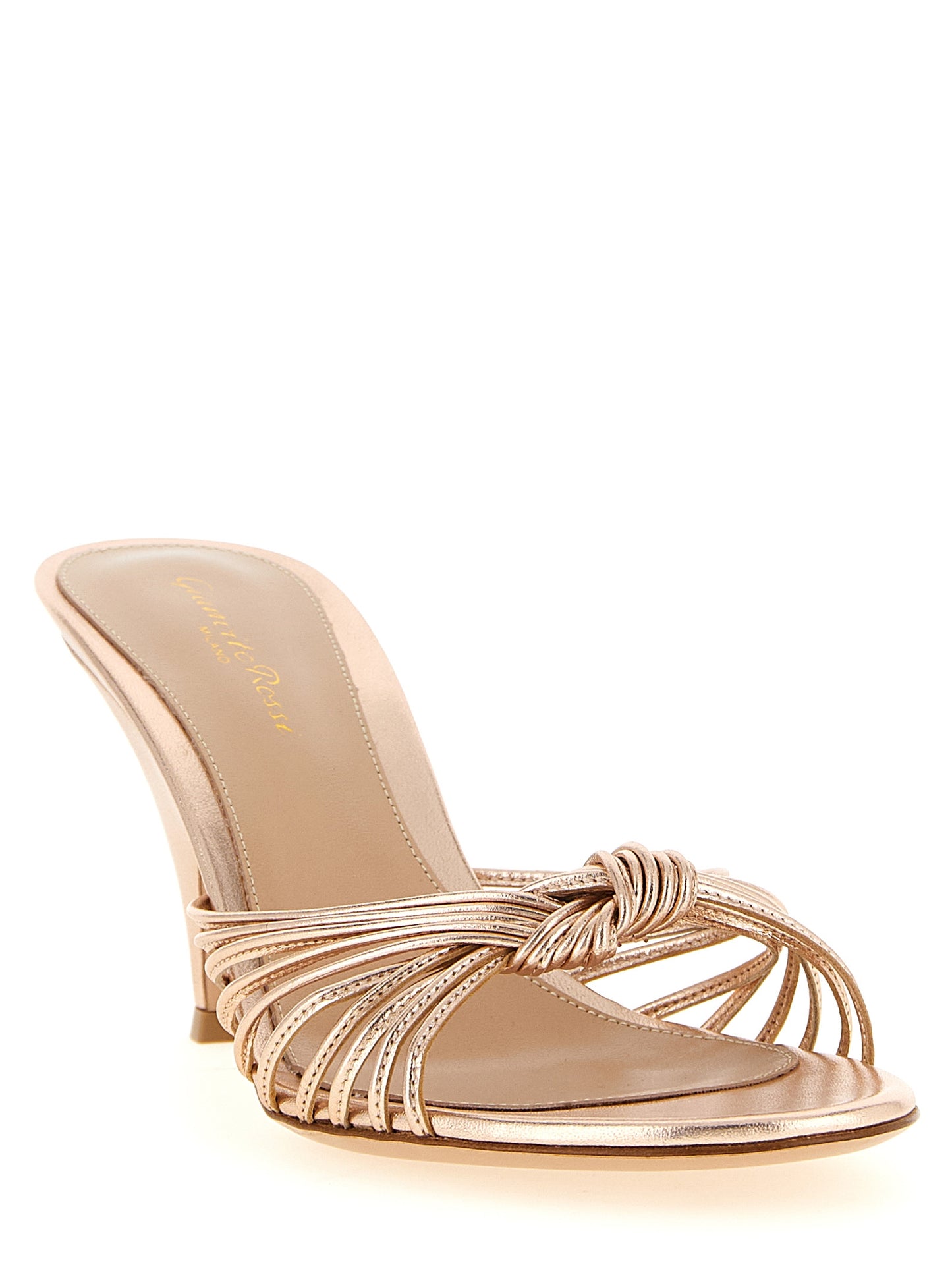 Gianvito Rossi Multicolor Lamb Leather Stiletto Heel Sandals