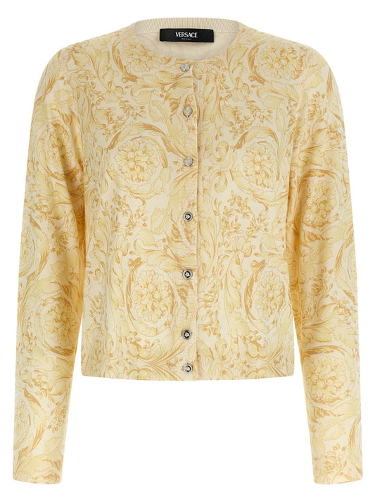 Versace Bicolor Silk Cardigan