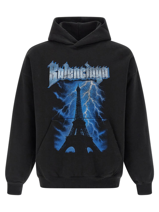 Balenciaga Black Cotton Sweatshirt