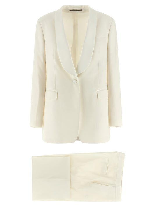 Tagliatore White Virgin Wool Two-Piece Suit