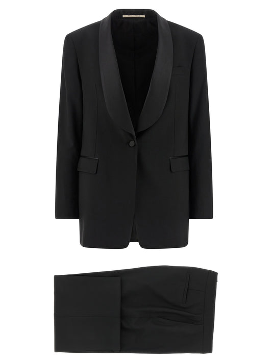 Tagliatore Black Virgin Wool Two-Piece Suit