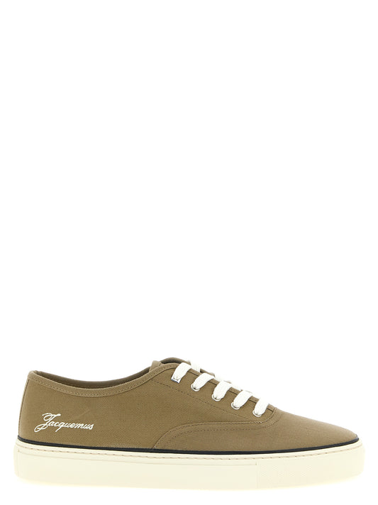 Jacquemus Bicolor Cotton Low Top Sneakers