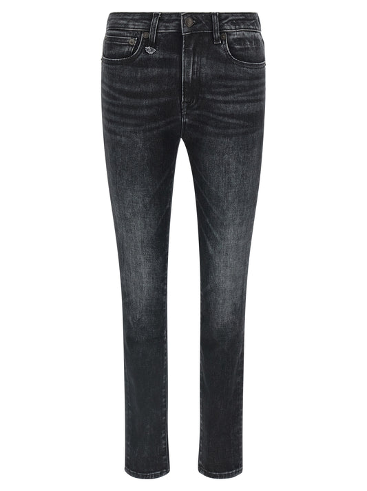 R13 Black Cotton Jeans Denim