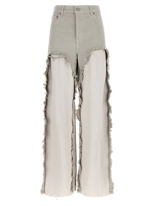 Haikure Gray Cotton Flared Jeans