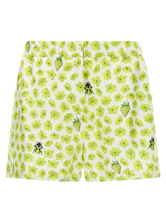 Versace Multicolor Silk Bermuda Shorts