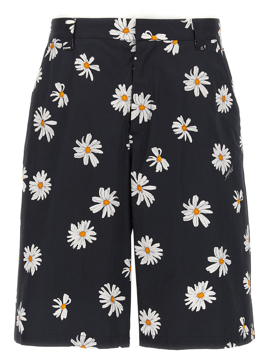 Moschino Black Cotton Bermuda Shorts