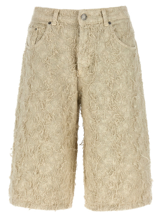 Haikure Beige Cotton Bermuda Shorts
