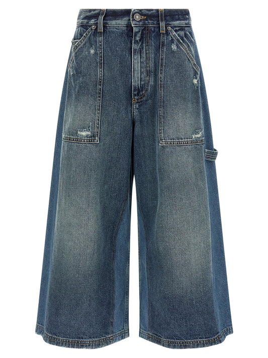 Dolce & Gabbana Blue Cotton Bermuda Shorts