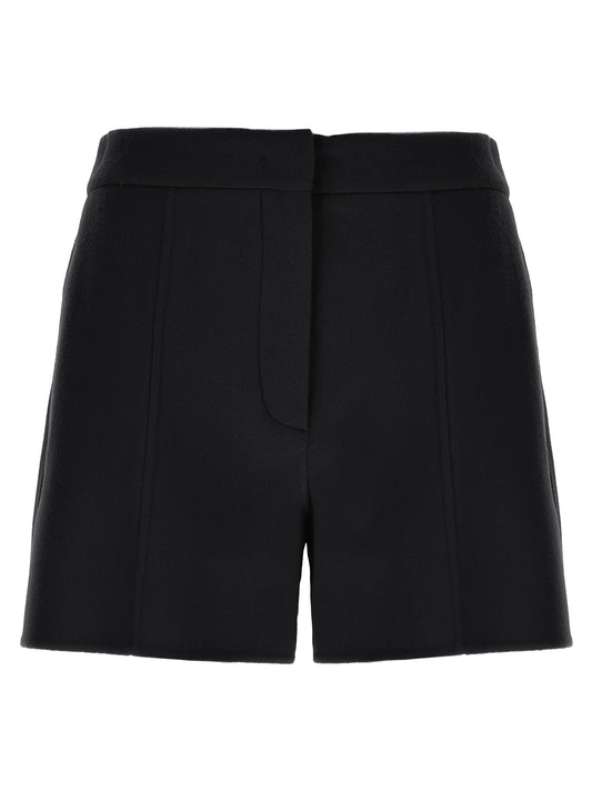 Sportmax Black Virgin Wool Bermuda Shorts