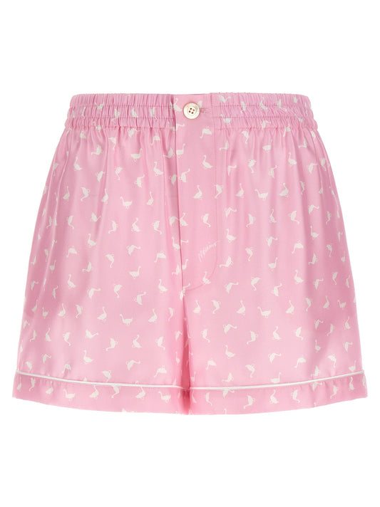 Moschino Multicolor Silk Bermuda Shorts