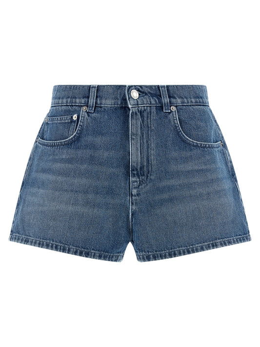 Moschino Blue Cotton Bermuda Shorts