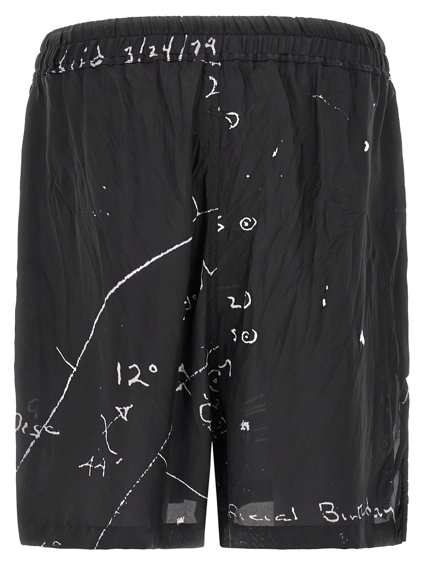 Rick Owens Bicolor Viscose Bermuda Shorts