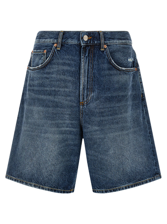 Department 5 Blue Cotton Bermuda Shorts