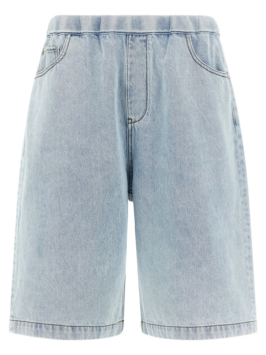 Entire Studios Blue Cotton Bermuda Shorts