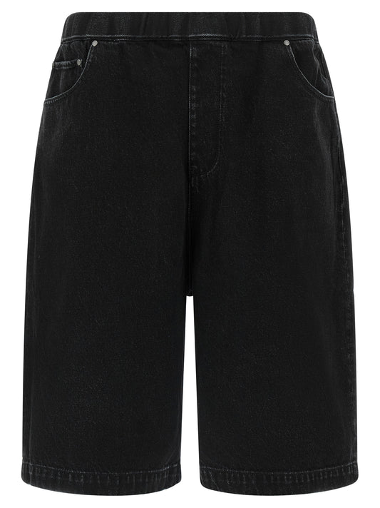 Entire Studios Black Cotton Bermuda Shorts
