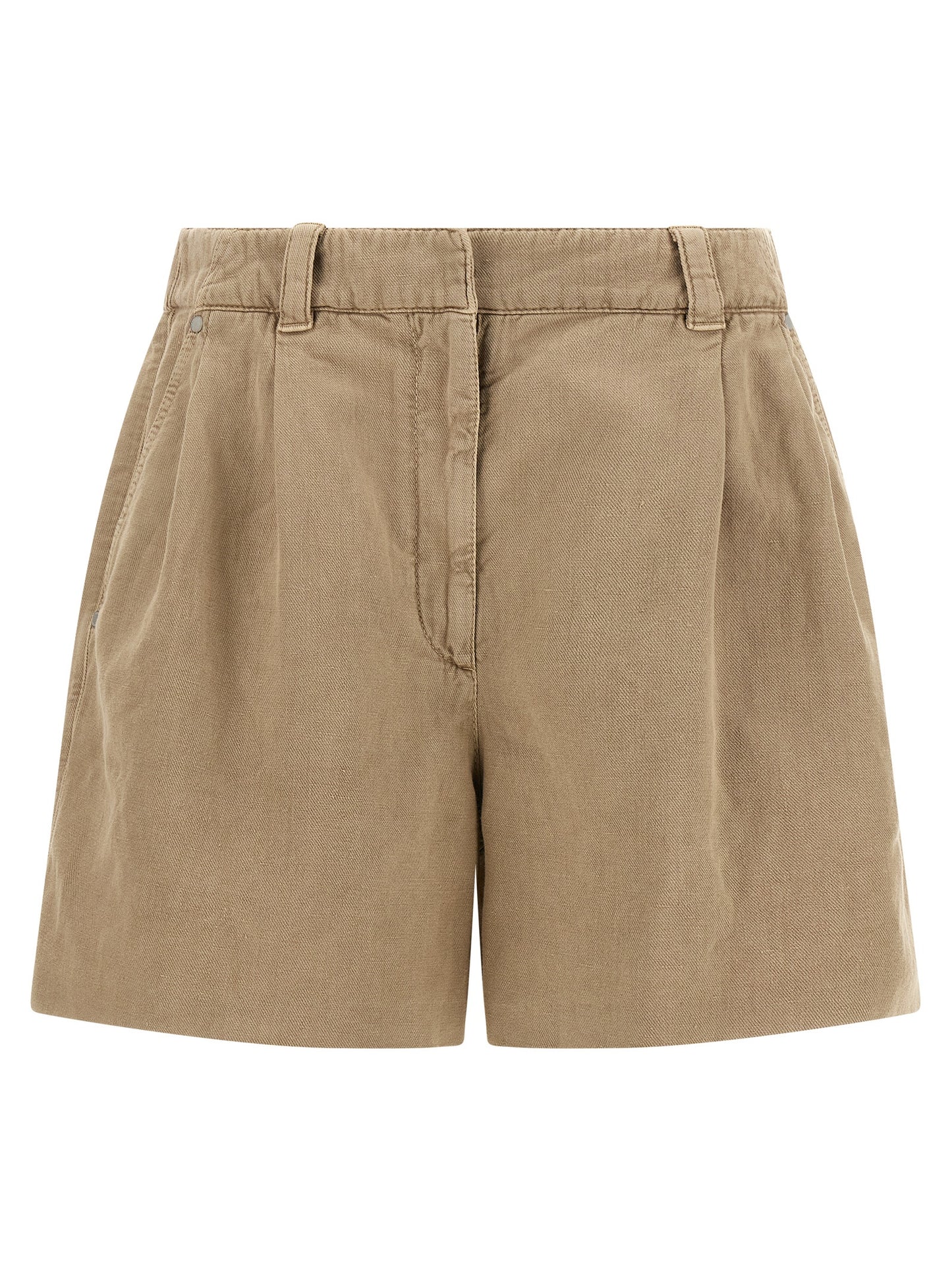 Brunello Cucinelli Beige Cotton Bermuda Shorts