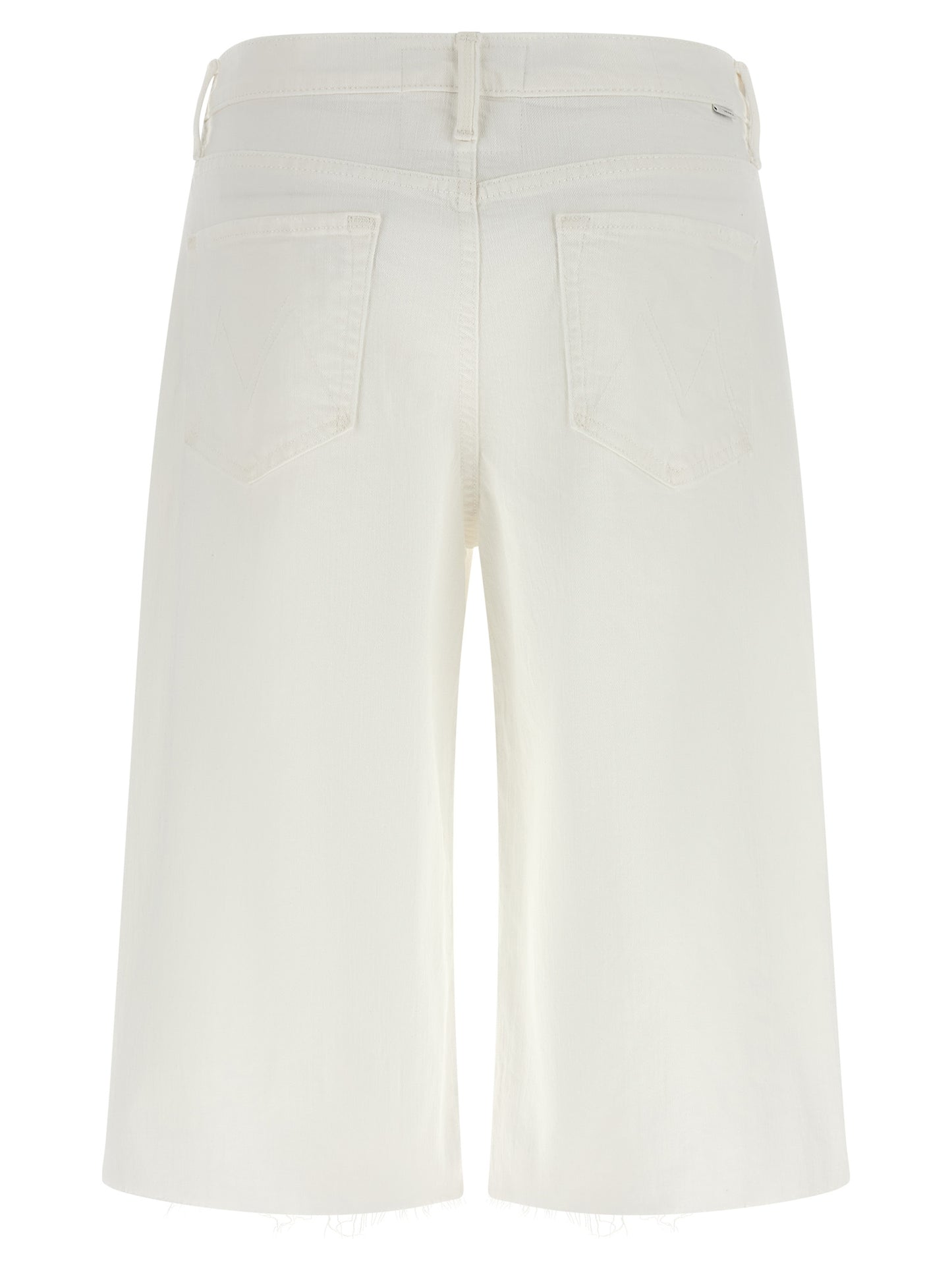 Mother Denim White Cotton Bermuda Shorts