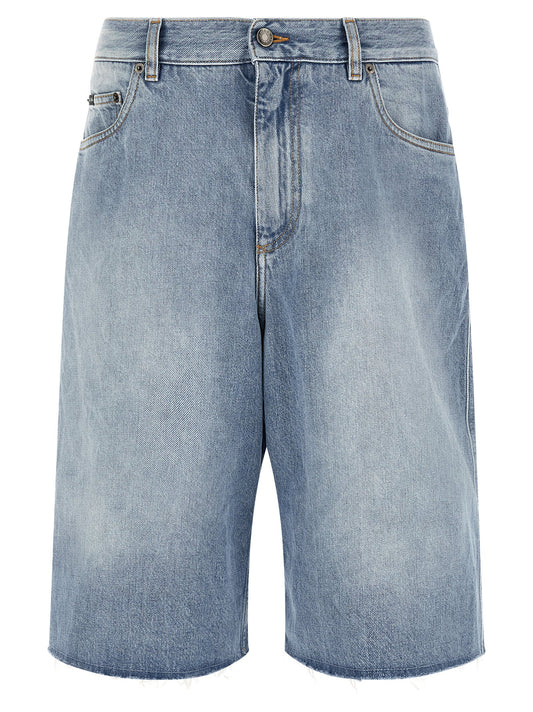 Dolce & Gabbana Blue Cotton Bermuda Shorts