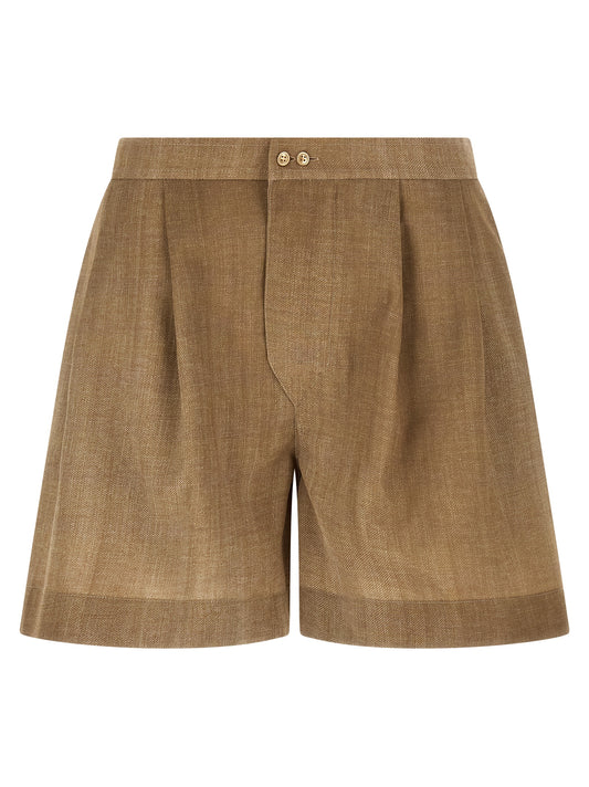 Ermanno Scervino Beige Polyester Bermuda Shorts