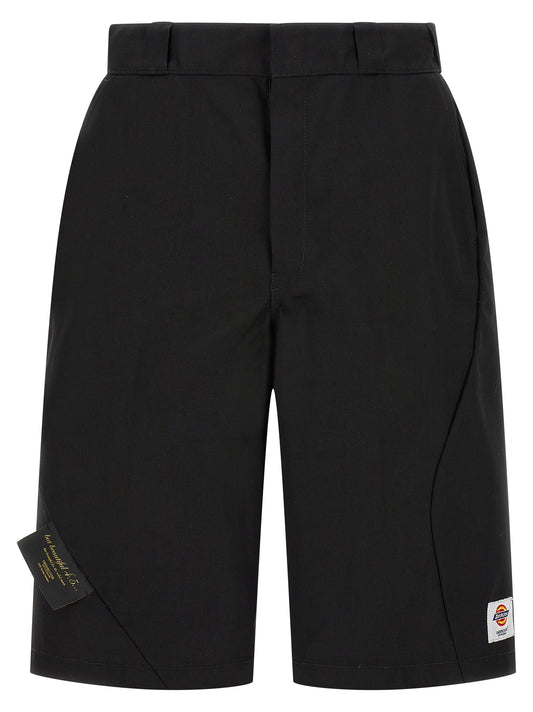 Undercover Black Polyester Bermuda Shorts