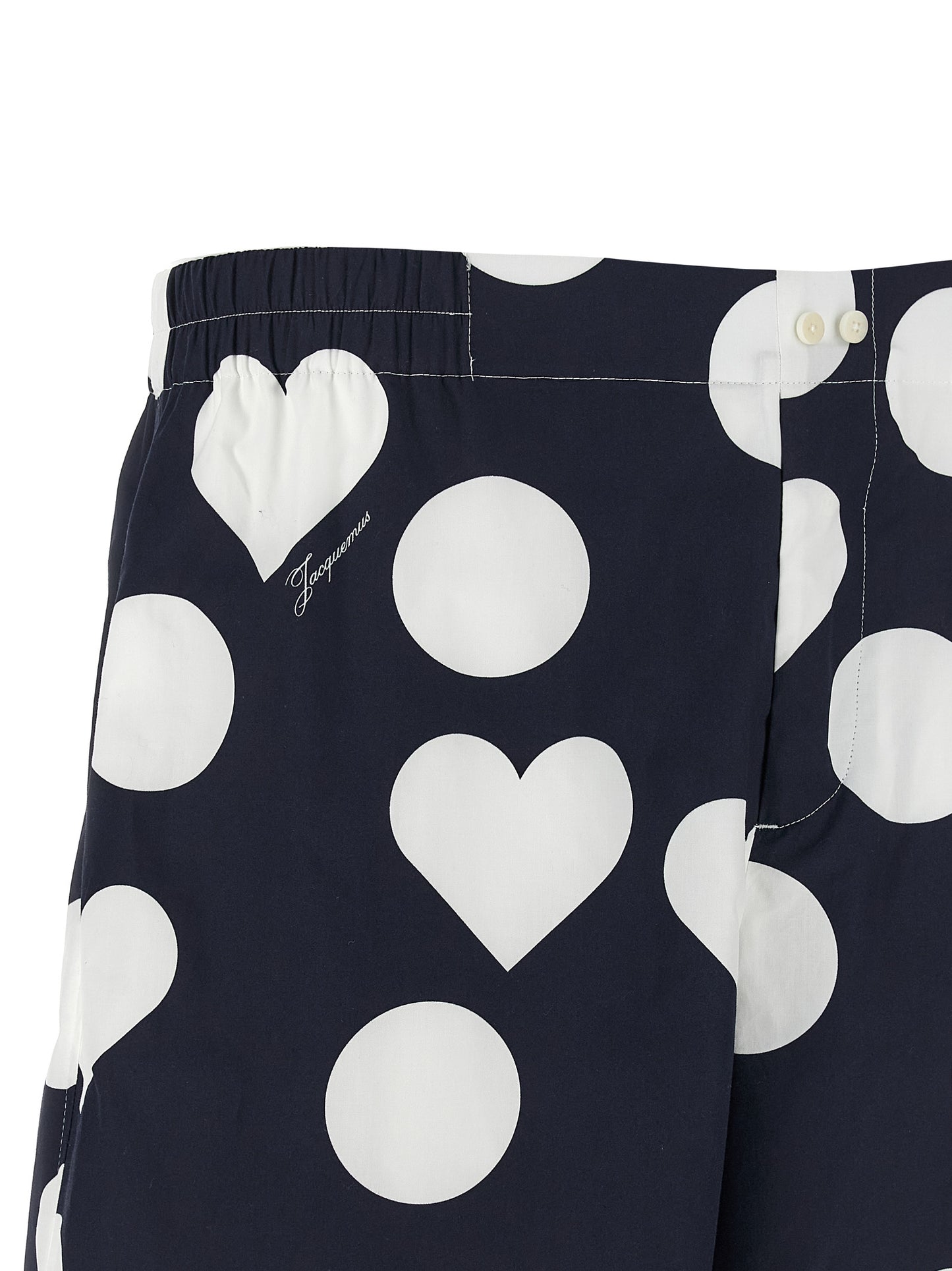 Jacquemus Blue Cotton Bermuda Shorts