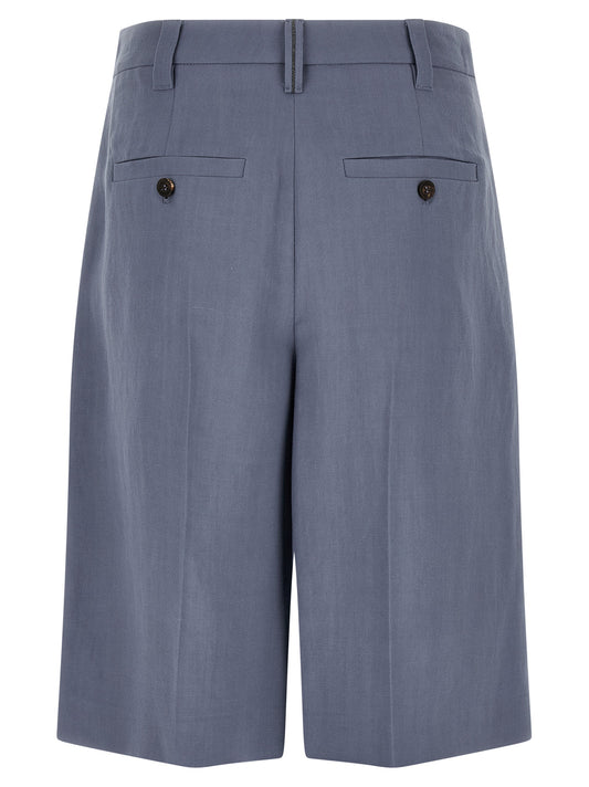 Brunello Cucinelli Blue Viscose Bermuda Shorts