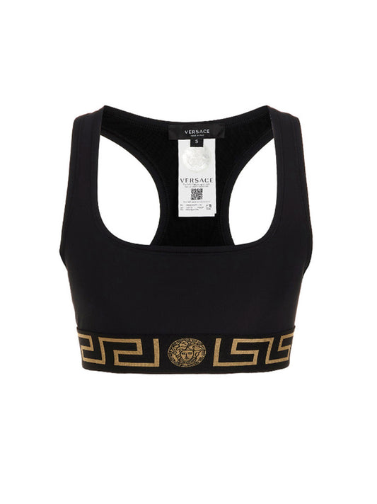Versace Black Polyamide Sport Bra