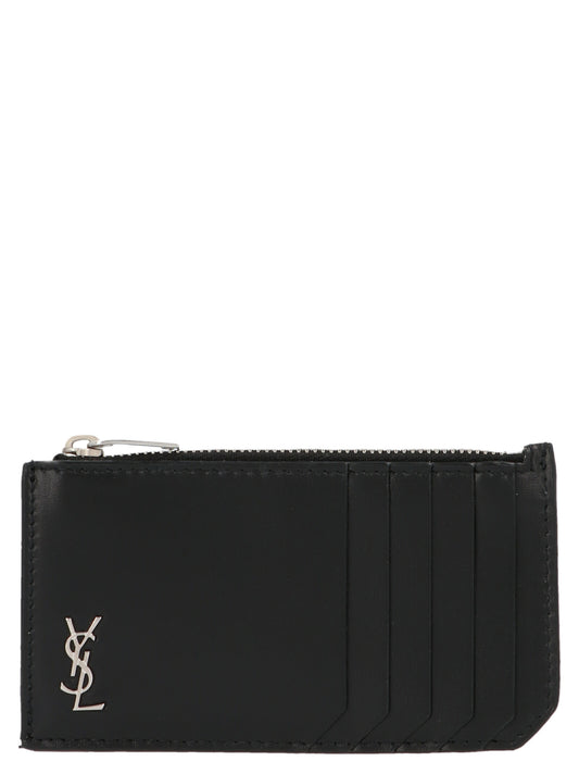 Saint Laurent Black Calfskin Cardholder