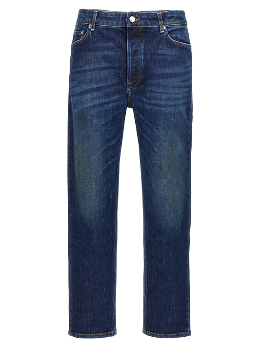 Department 5 Blue Cotton Straight-Leg Jeans