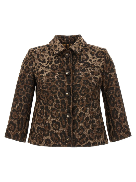 Dolce & Gabbana Brown Virgin Wool Blazer