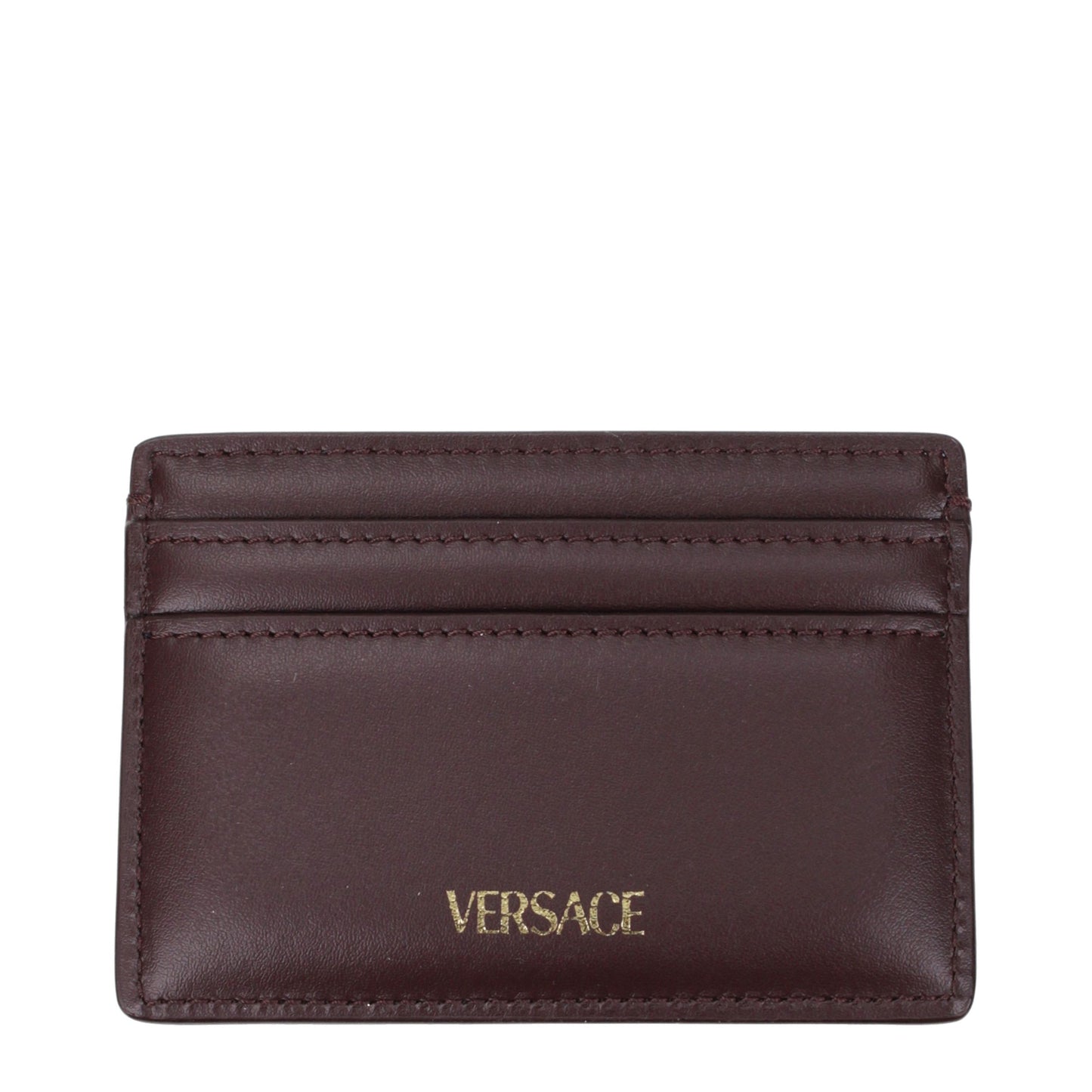 Versace Brown Leather Cardholder