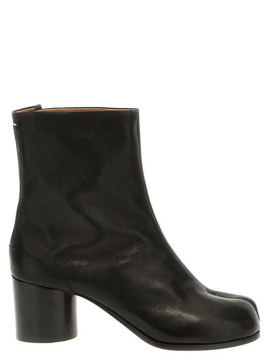 Maison Margiela Black Napa Leather / Calf Bos Taurus Ankle Boots