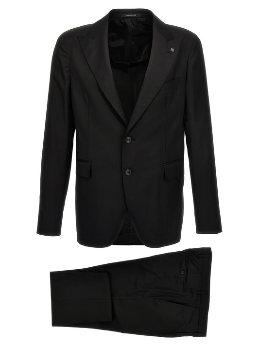 Tagliatore Black Virgin Wool Two-Piece Suit
