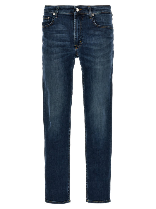 Department 5 Blue Cotton Straight-Leg Jeans