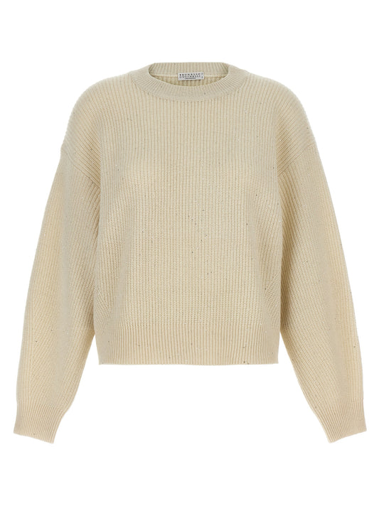 Brunello Cucinelli White Cashmere Cardigan