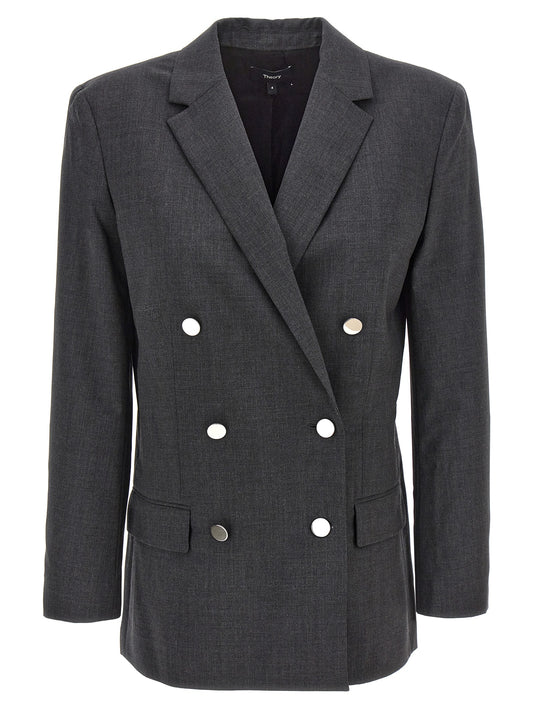 Theory Gray Wool Blazer