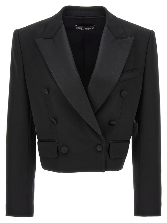 Dolce & Gabbana Black Virgin Wool Blazer