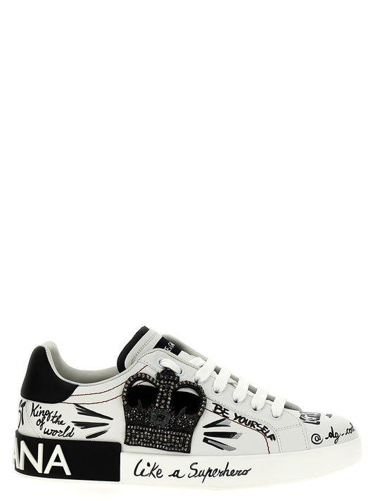 Dolce & Gabbana Bicolor Calfskin Sneakers
