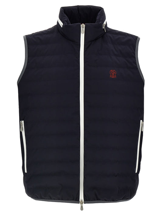 Brunello Cucinelli Blue Polyamide Coat