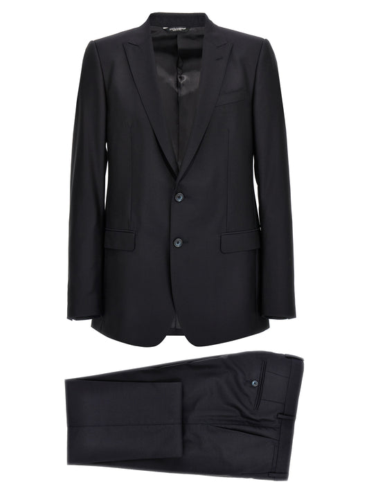 Dolce & Gabbana Blue Virgin Wool Two-Piece Suit