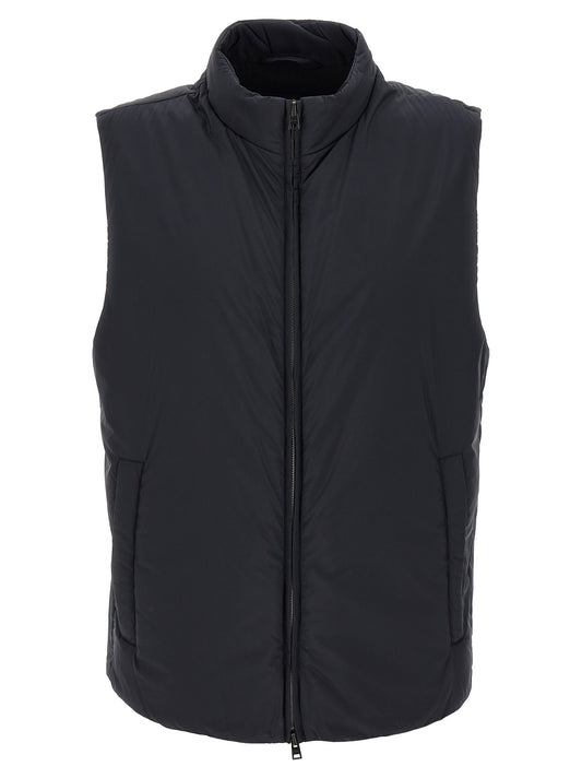 Herno Black Polyamide Sleeveless Jacket