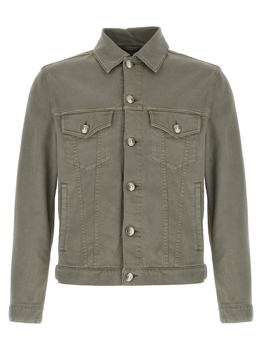 Brunello Cucinelli Gray Cotton Denim Jacket