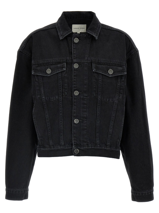 Loulou De Saison Black Organic Cotton Denim Jacket