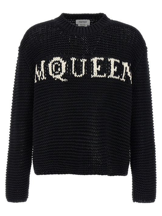 Alexander McQueen Bicolor Cotton Cardigan