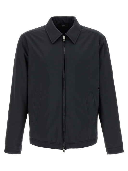 Brioni Blue Polyester Shell Jacket