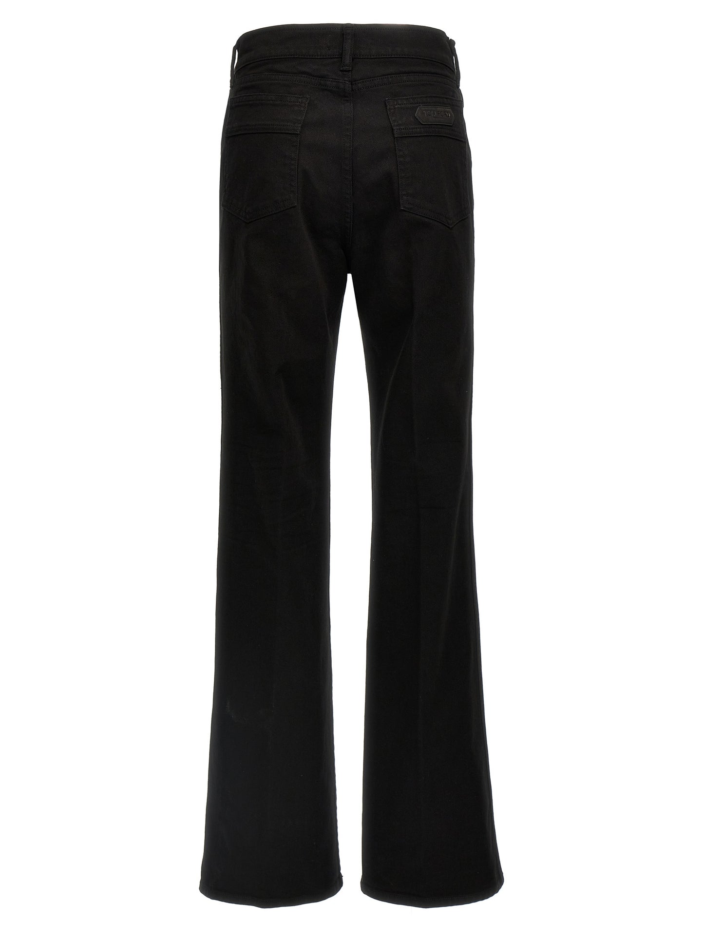 Tom Ford Black Cotton Flared Jeans