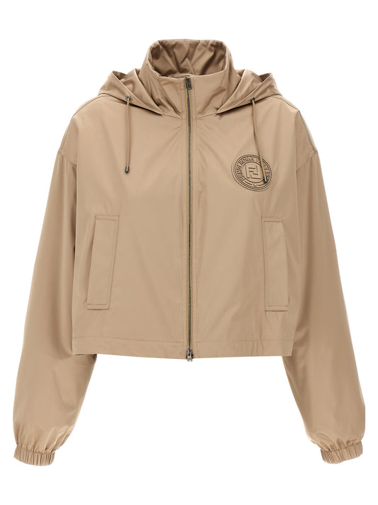 Fendi Brown Polyester Shell Jacket