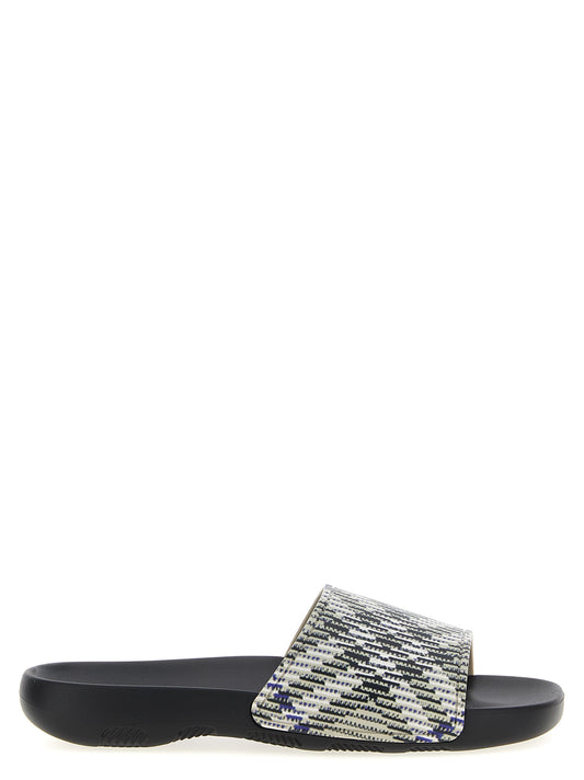 Burberry Multicolor Polyurethane Slides