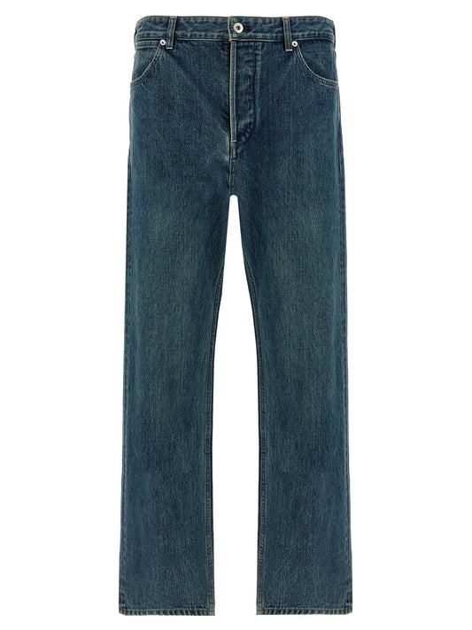 Jil Sander Blue Cotton Straight-Leg Jeans